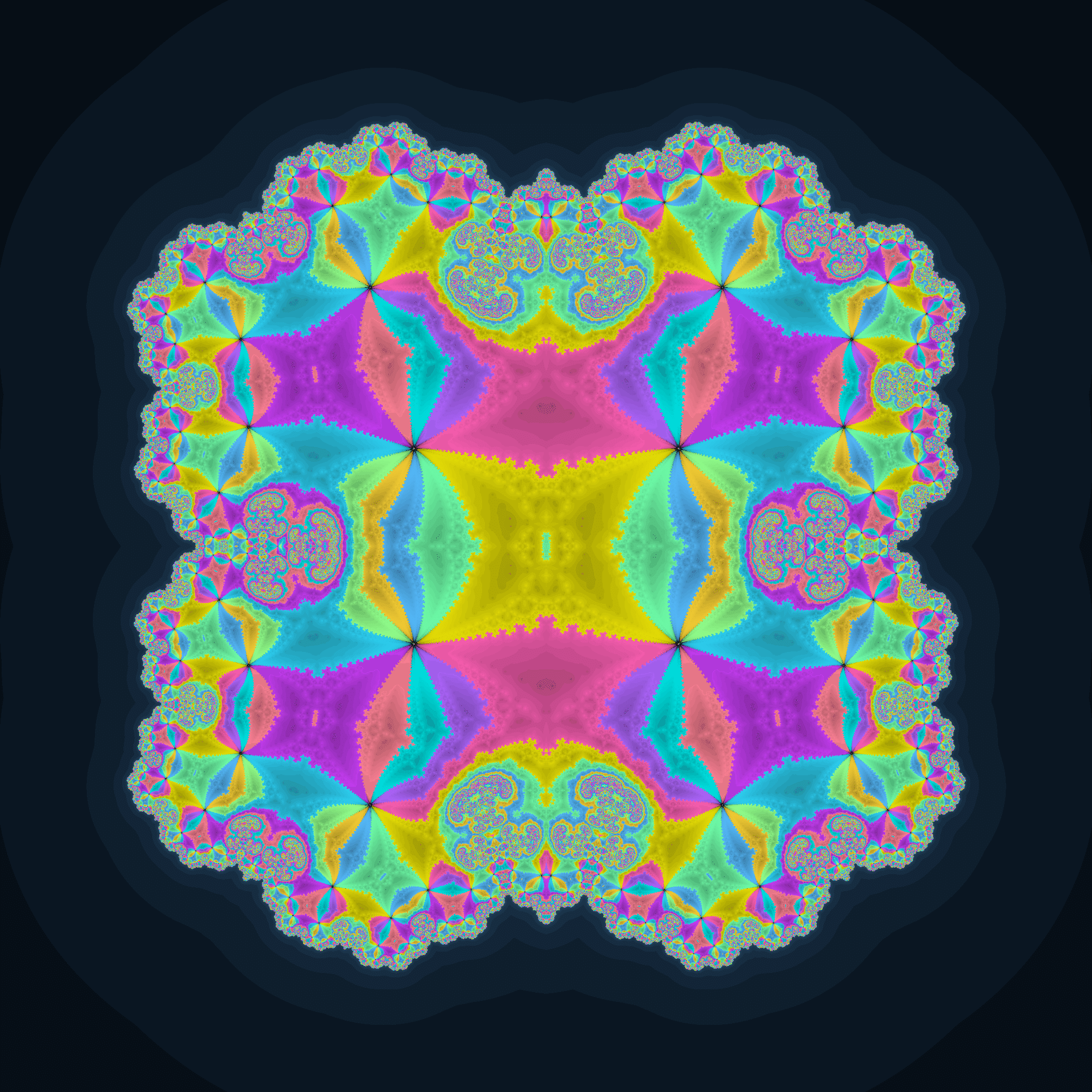 今週のフラクタル64 ((|x|+i(|y+0.5|-0.5))^2+c)｜108Hassium