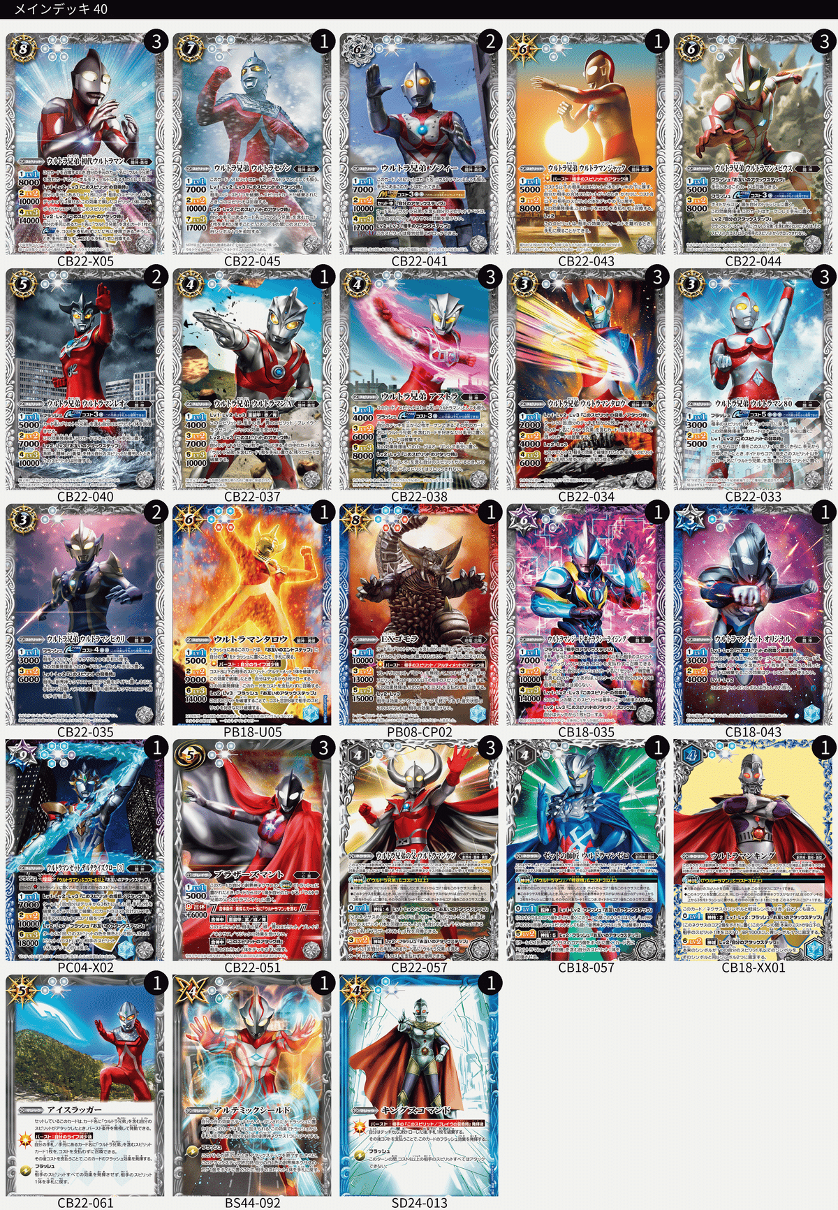 デッキ解説 - ウルトラ兄弟(2024.11.01)｜腹巻スカルチノフ