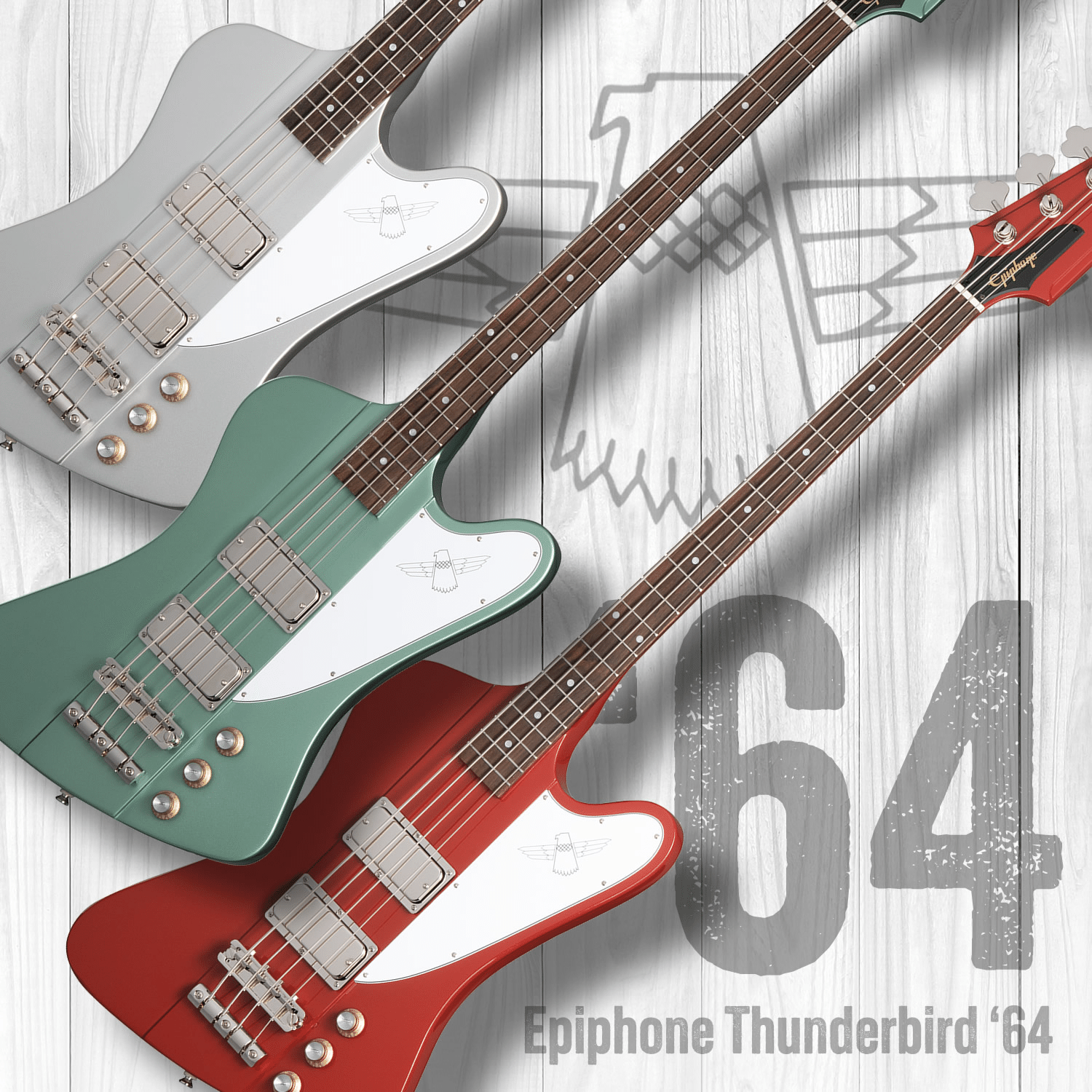 ギブソン直系エピフォンによる1964年スタイル・サンダーバード