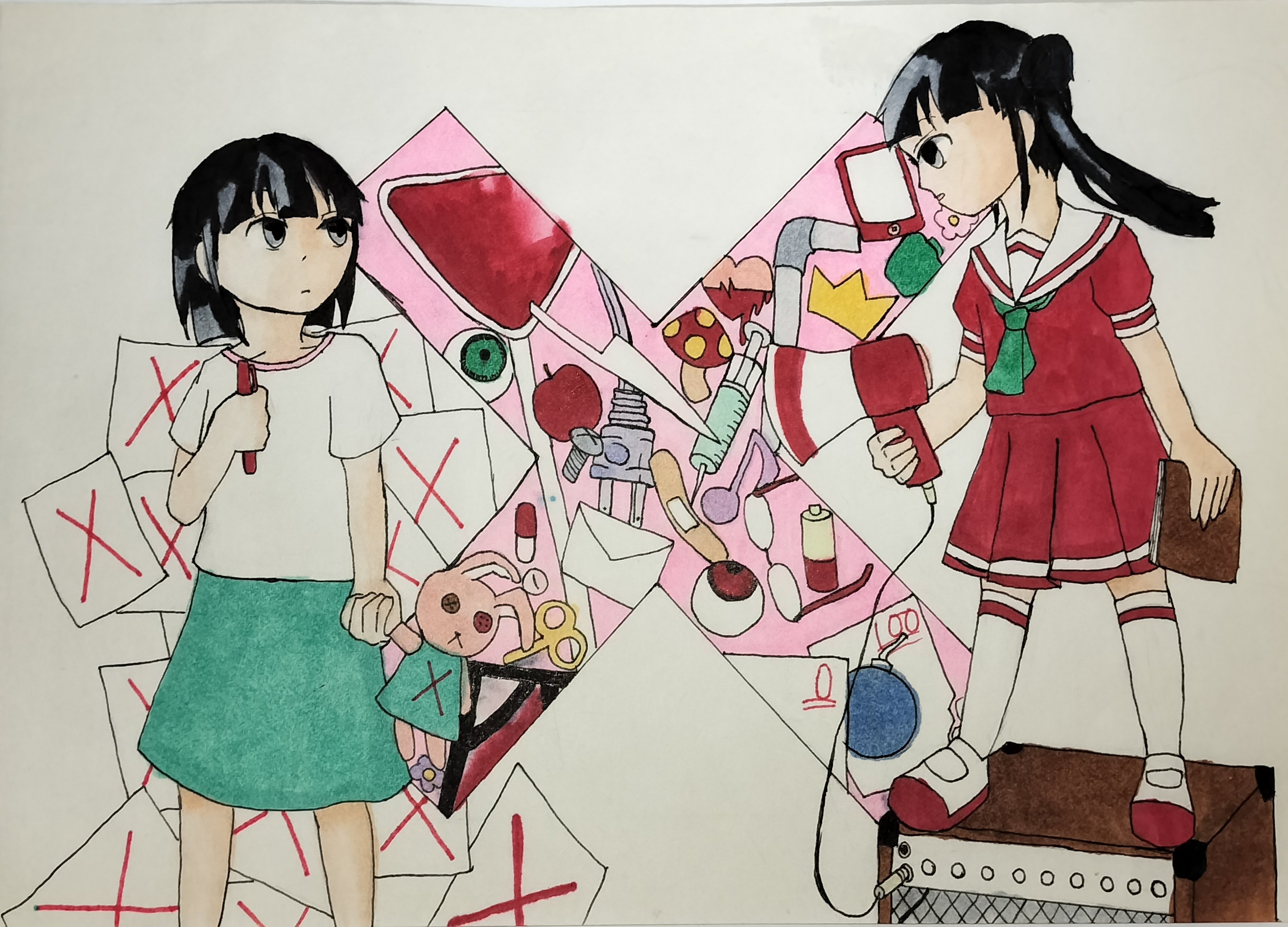 不登校時代の絵を晒す｜赤沢たまねぎ