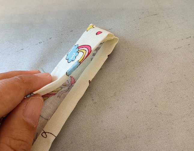 虹色のきものの作り方⑧】大人用六通帯を，子ども用ふくら雀風