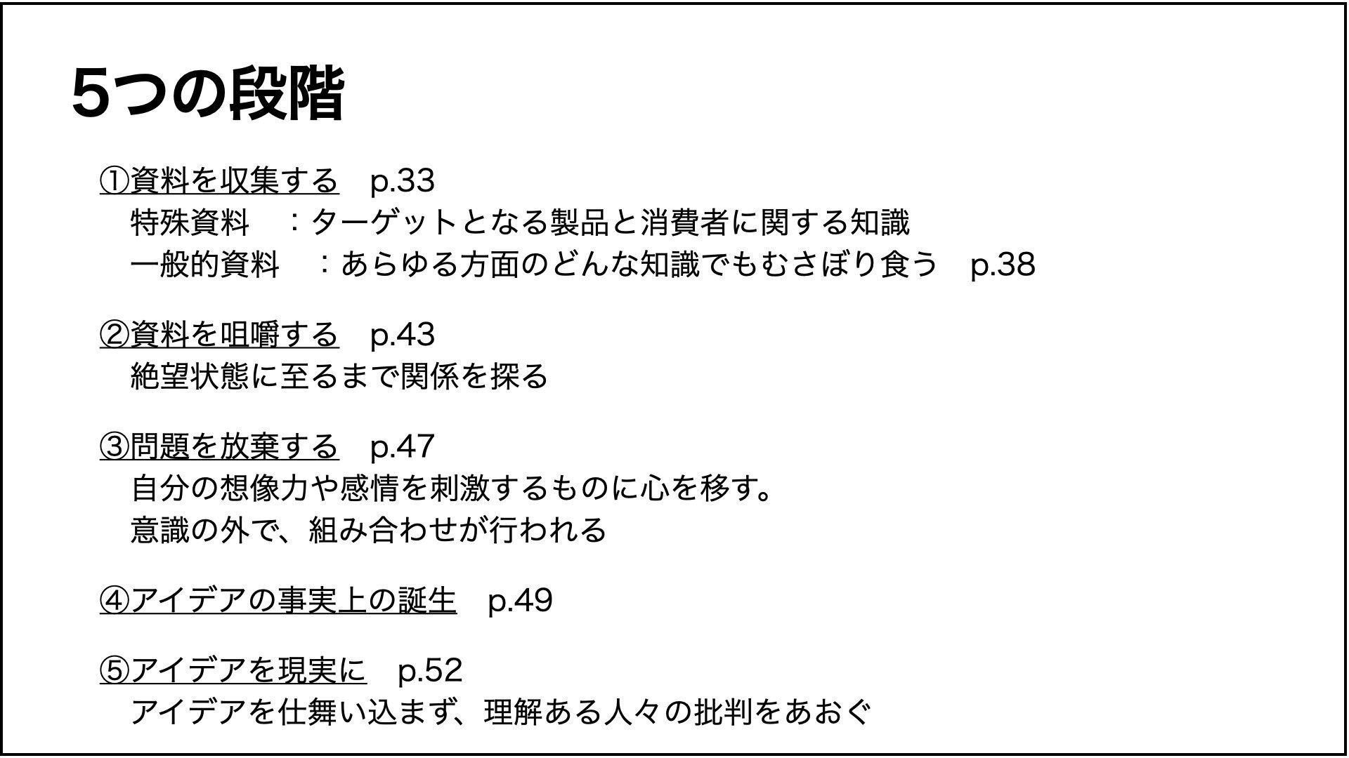 ジェームス・W・ヤングの『アイデアのつくり方』は、60分で読んで、60