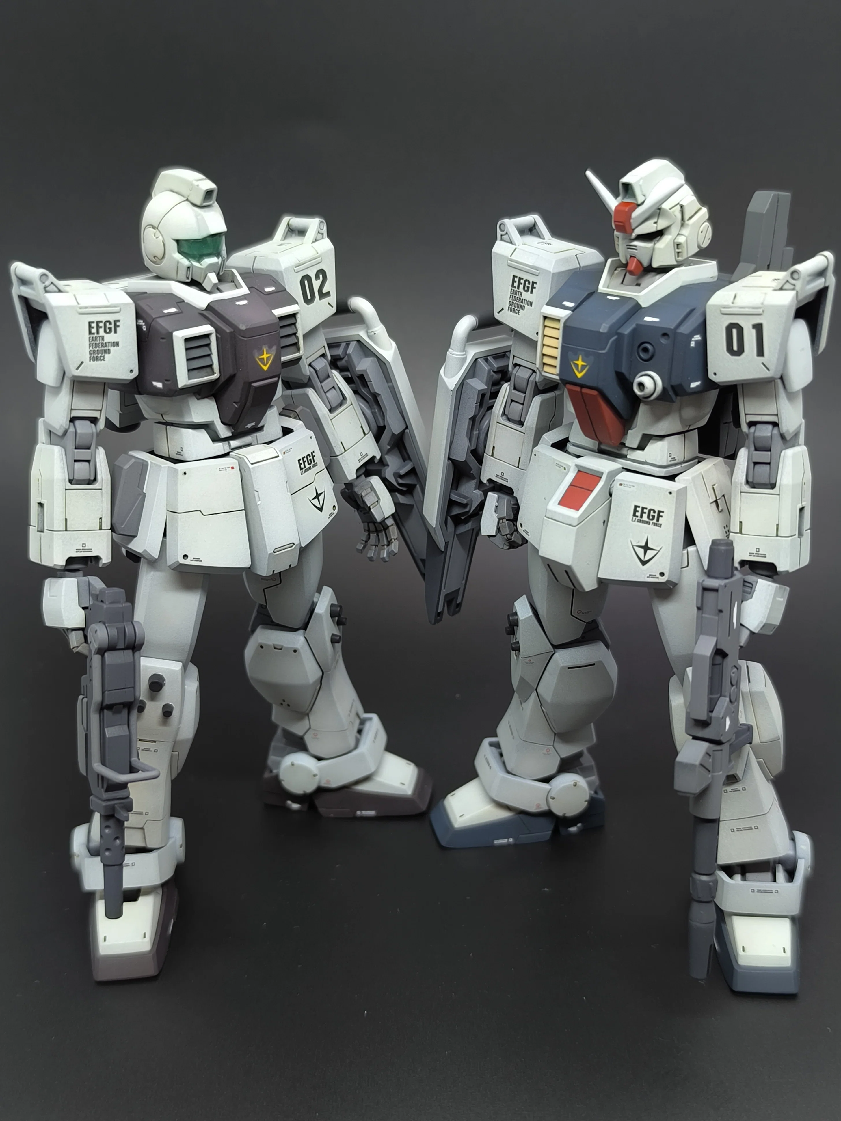 完成】陸戦型ガンダム&陸戦型ジム｜やきそば