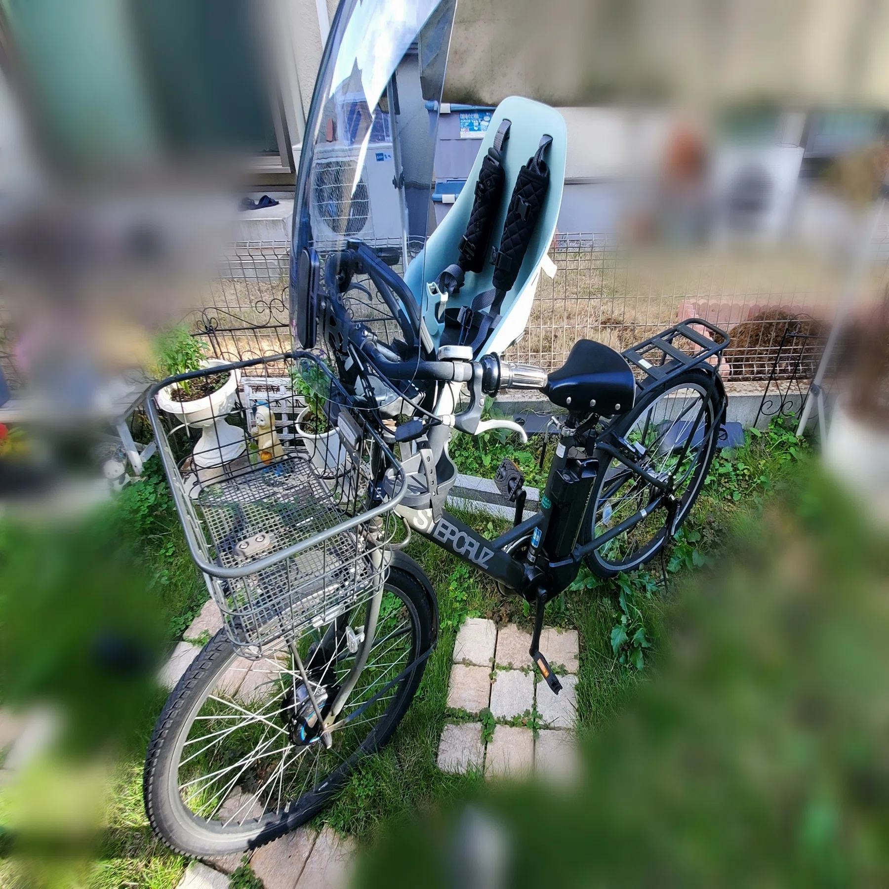 前乗せのチャイルドシートで自転車デビュー（ステップクルーズe、OGK 