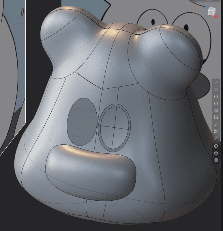 3Dプリンタ】Plasticityでしろくまのモデリング④ 〜目を作ってモデル