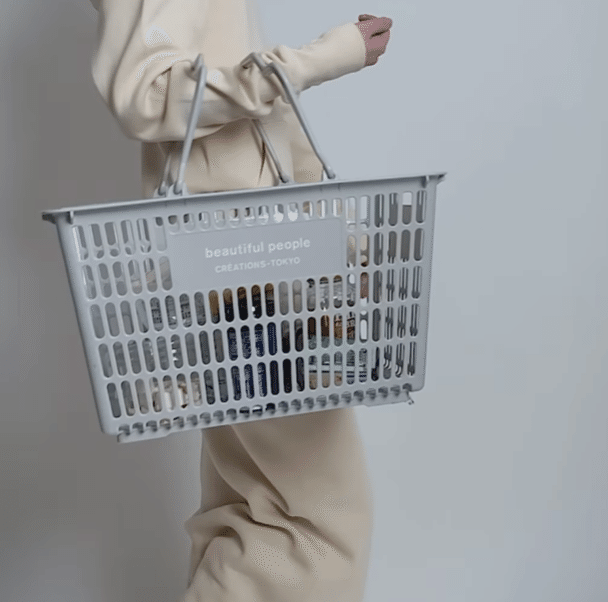 beautiful people konbu knit shopping busket bag｜バスケタル