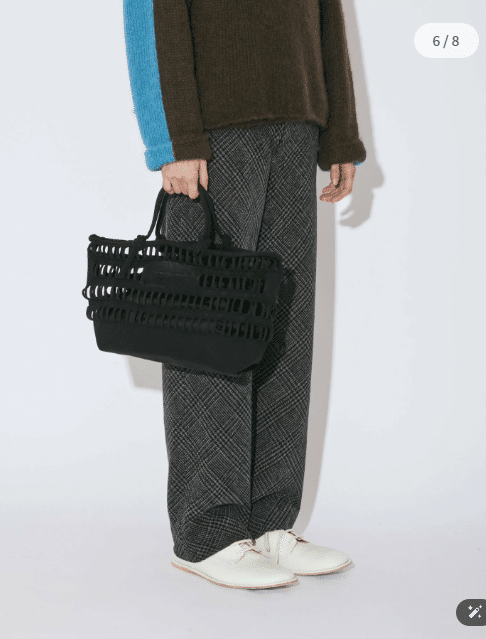 KONBU knit　shopping basket bag　L Konbu Knit Shopping Busket Bag - Ecru – onionbkk.com / Onion
