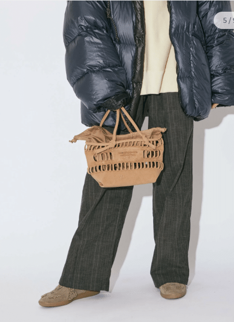 beautiful people konbu knit shopping busket bag｜バスケタル