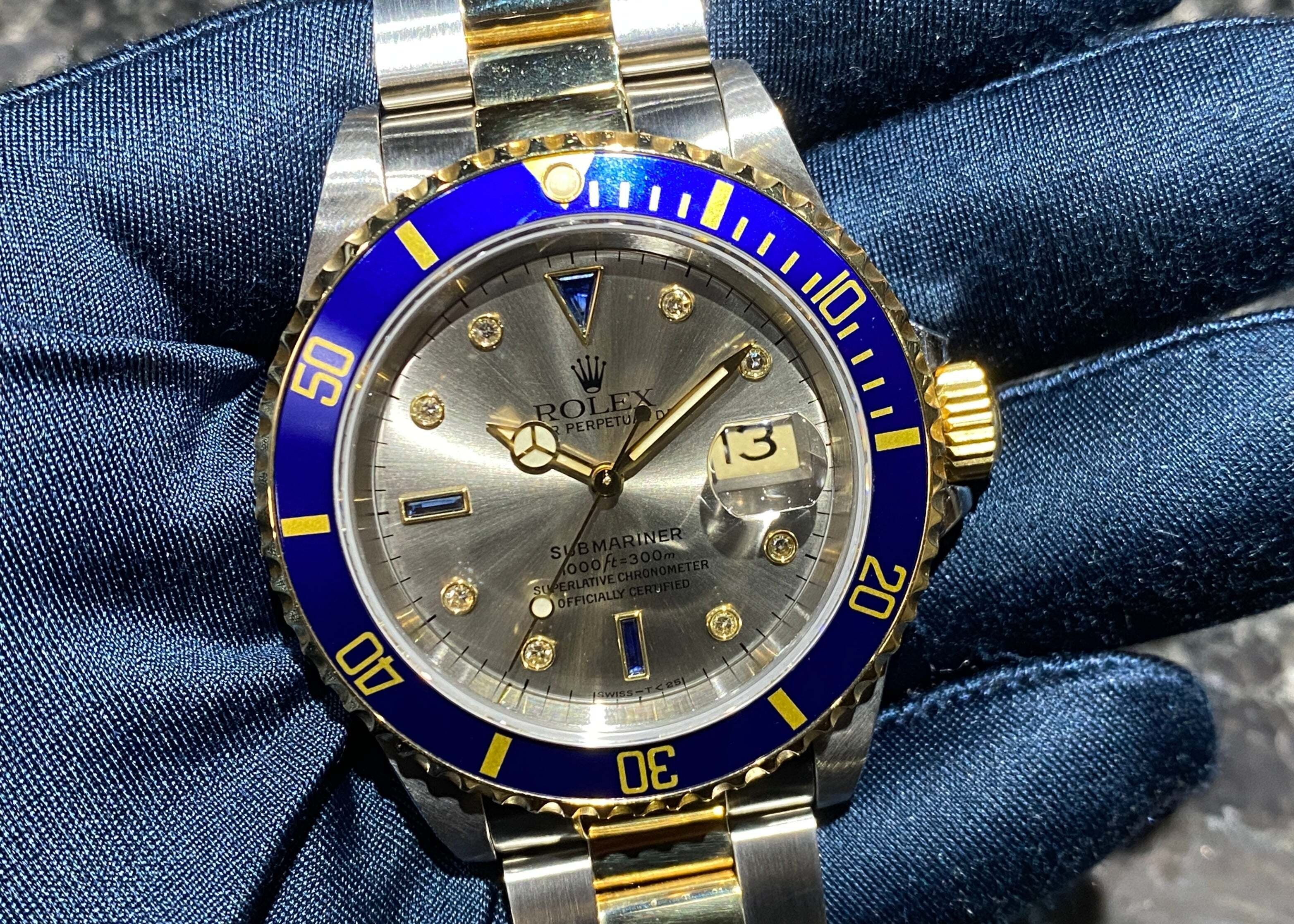 希少コンディション！優良個体！ロレックス 青サブマリーナー16613SG X
