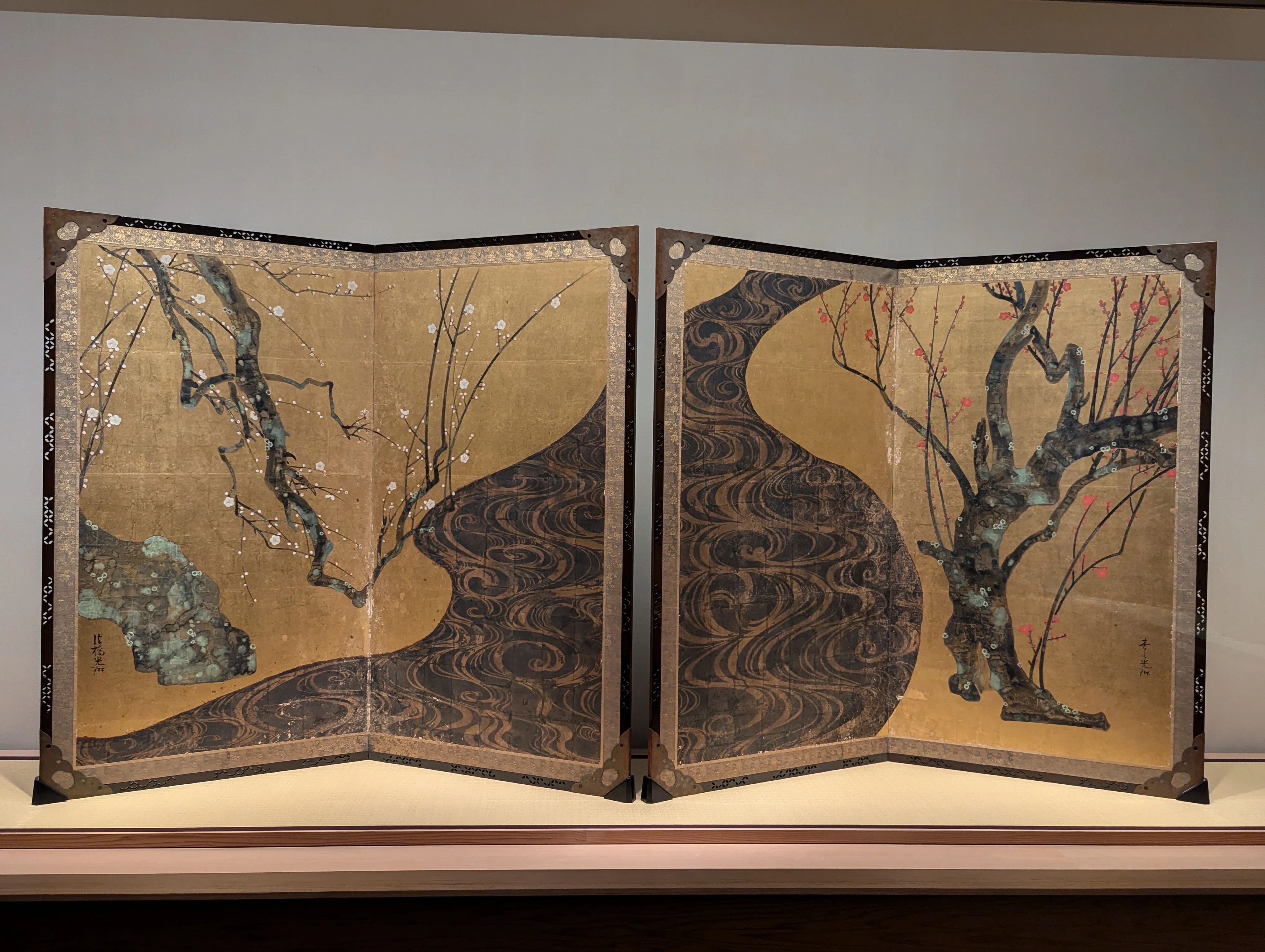 20241119 MOA美術館 光琳 国宝「紅白梅図屏風」×重文「風神雷神図屏風