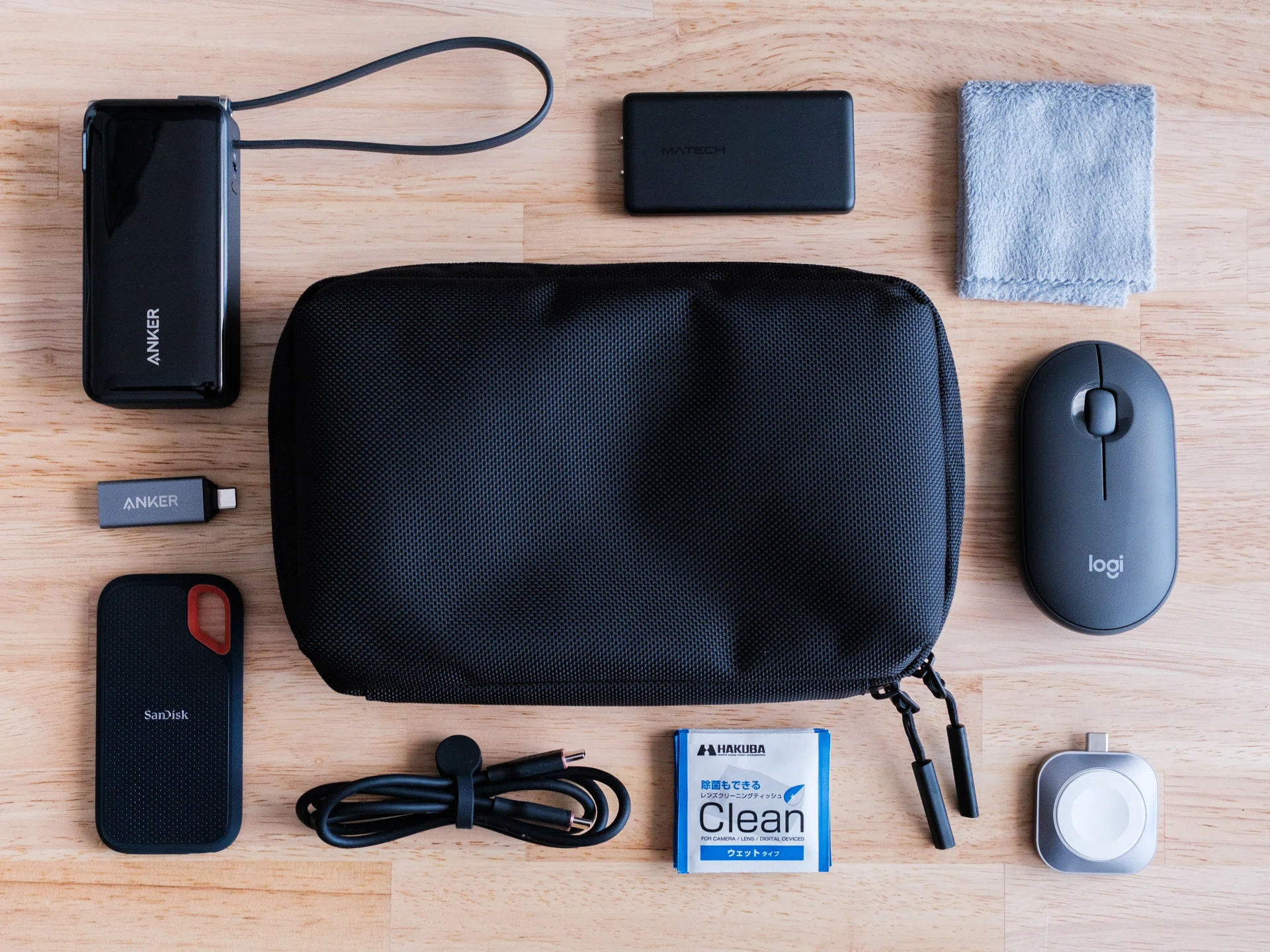 ガジェットポーチの中身｜THE TOKYO TECHPACK POUCH｜murasaki