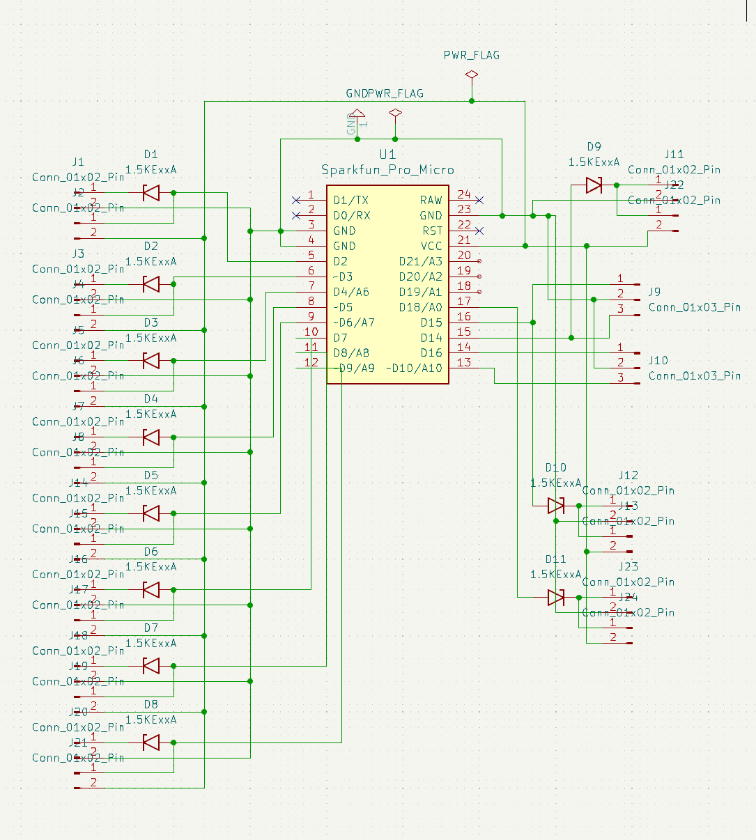 照光式押しボタンに対応した音ゲー汎用基板について（gerberファイル