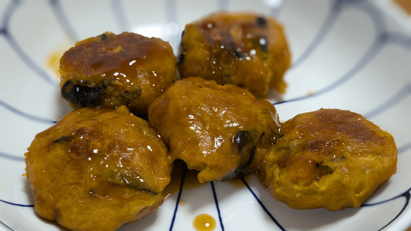 かぼちゃ餅🎃もちもち食感🥰材料2つ👉グルテンフリー！ほくほく嫌い