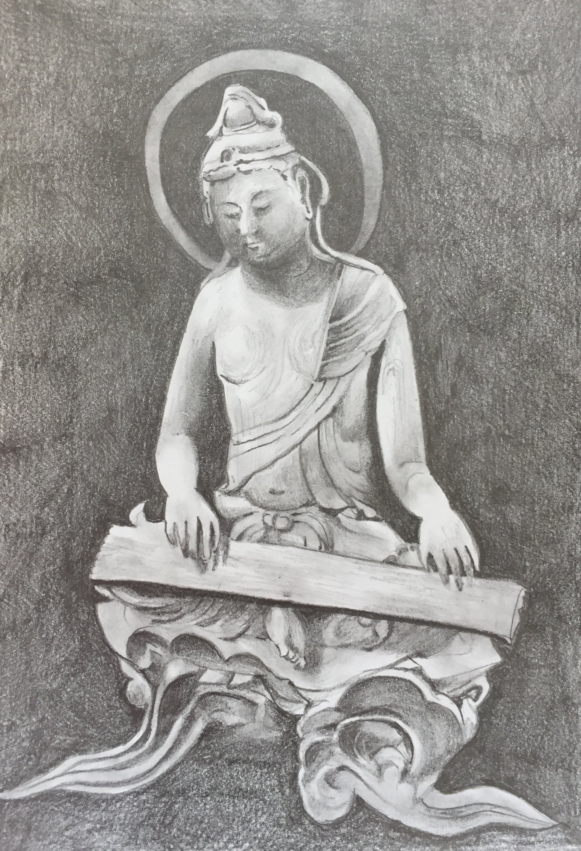 写仏部作品No.21 平等院鳳凰堂『雲中供養菩薩』｜popo