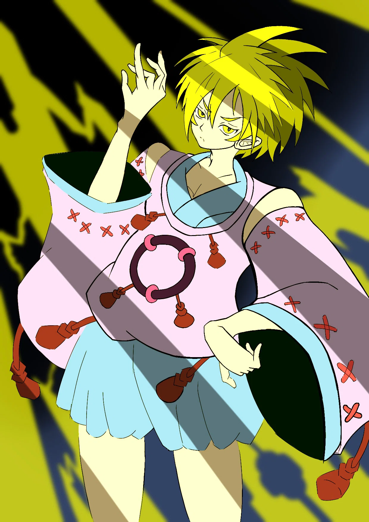 オリキャラを描いてみた｜北天門院雷是【イラスト】｜朽木桜斎（くちき