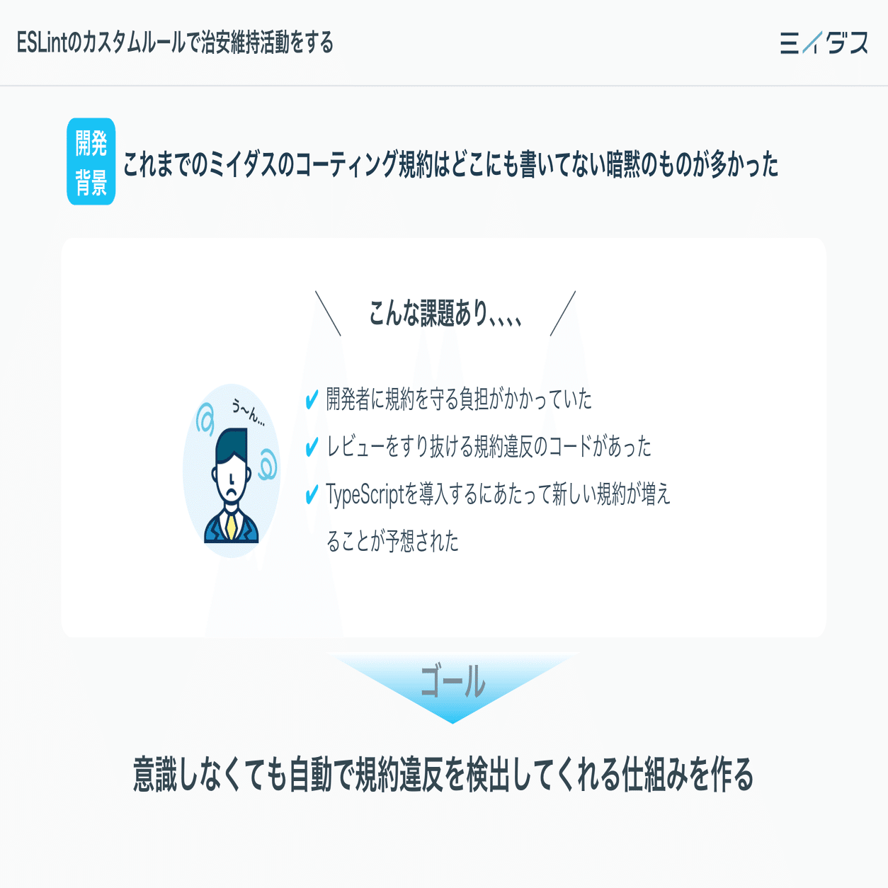 ESLintのカスタムルールで治安維持活動をする - JSConf JP 2024 ｜miidas_tech