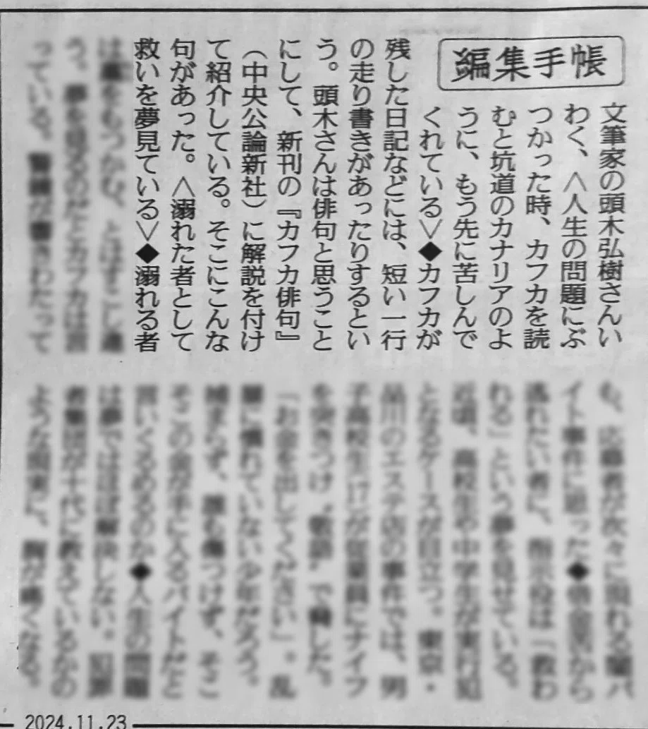 最近の仕事（2024」年）｜頭木弘樹