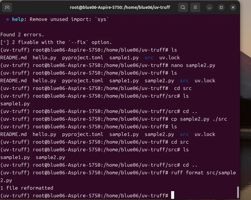 5分でできるRuffによる高速Pythonコードリント その2｜blue06_2022