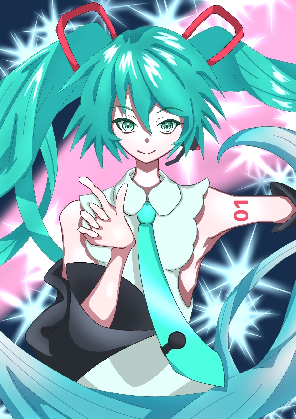 ボカロ】初音ミクさんを描いてみた【二次創作】【イラスト】｜朽木桜斎