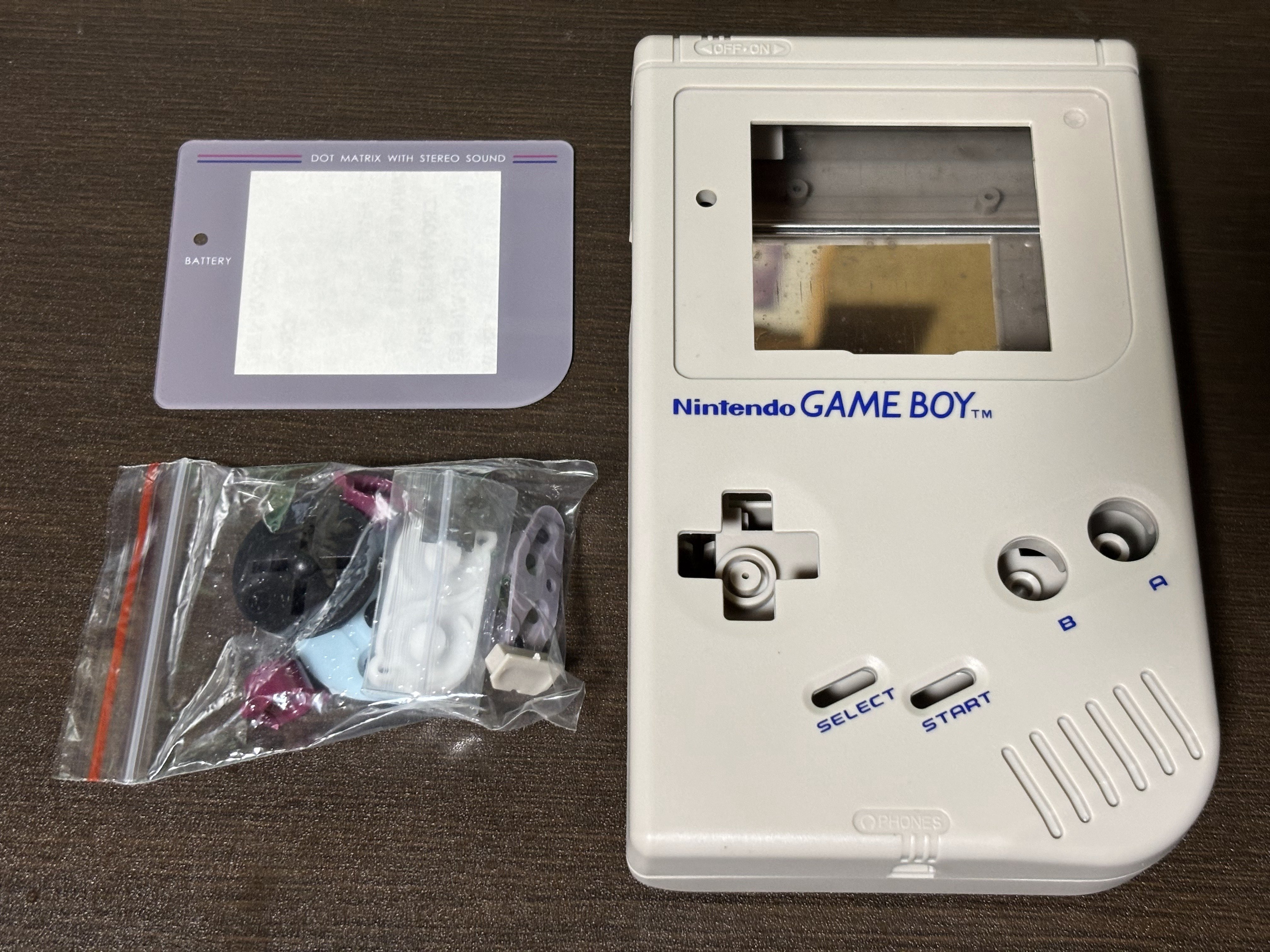 ゲームボーイ - ニンテンドー　初代ゲームボーイ　クリアレッド　動作品　シェル換装 ゲームボーイ - ニンテンドー 初代ゲームボーイ クリアレッド