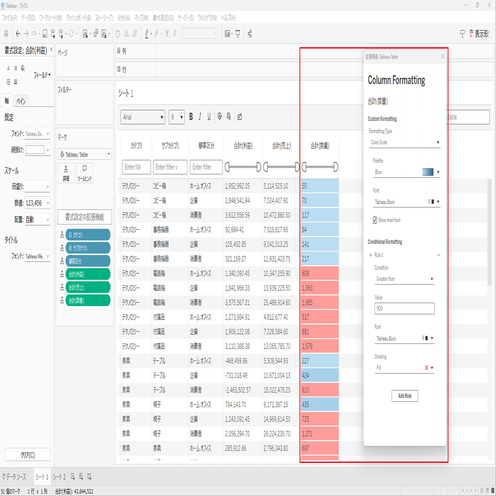 拡散垢③ページ Tableau 2024.3】注目の新機能【表のViz拡張機能】を使ってみた