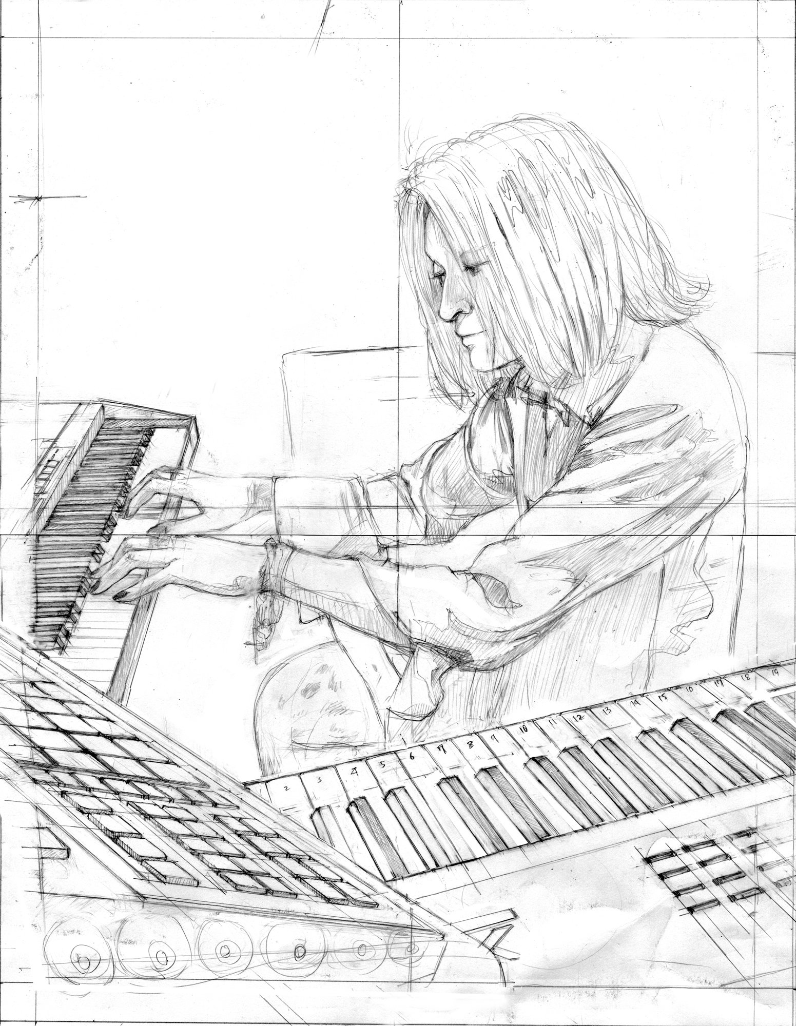 水彩画 推し（作曲家）メイキング｜風夜