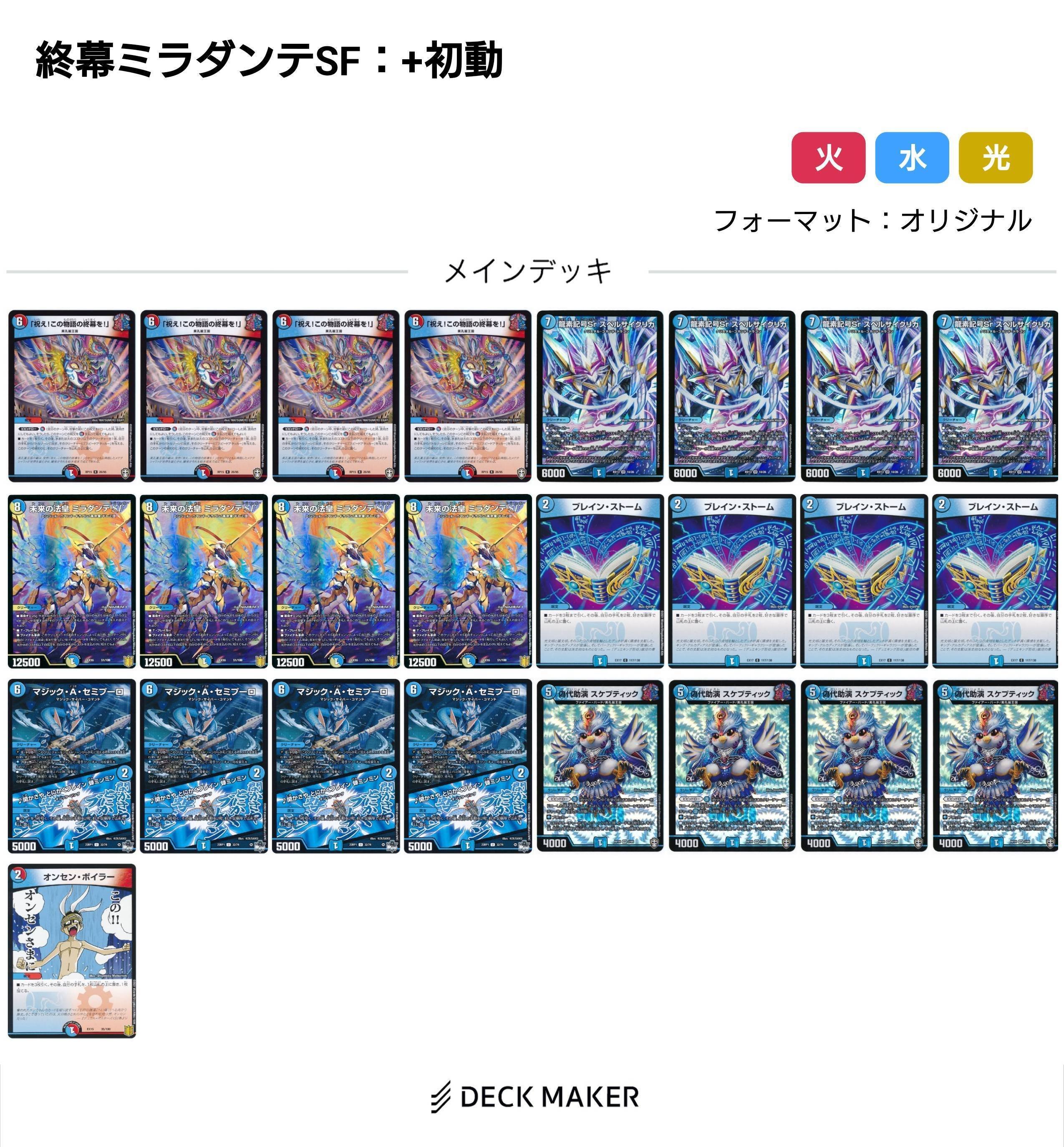 辺境DMPの所持デッキ紹介#01【終幕ミラダンテSF】｜Carumu / かるむ