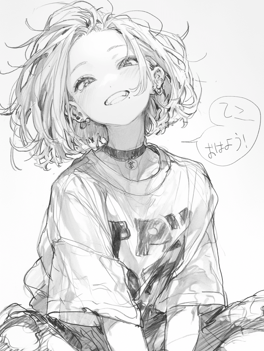 プロンプト付き】AIイラストの表現力、半端ないって！【鉛筆画編】｜黒