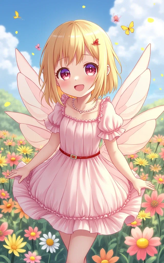 ♯22 妖精の絵｜にゃおりん｜線画イラスト練習中