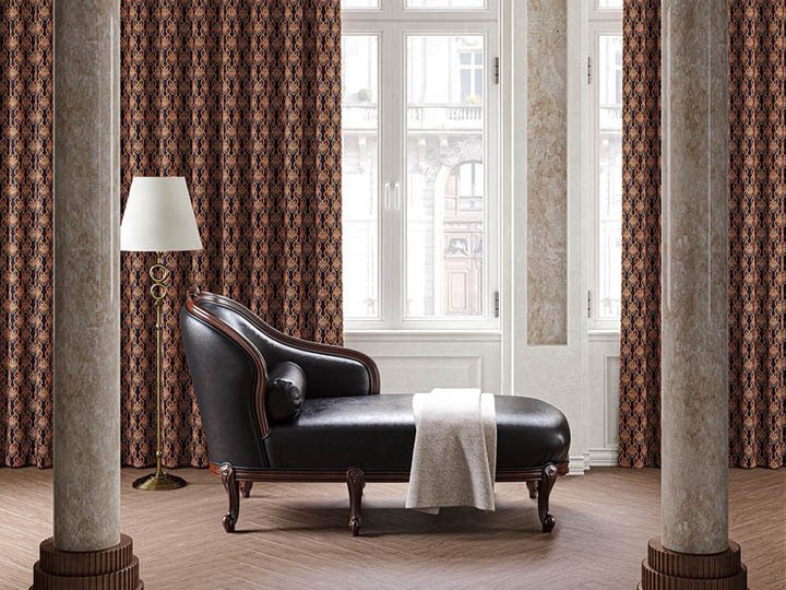 フランフラン カーテン 2枚 ダマスク柄 フランフラン カーテン