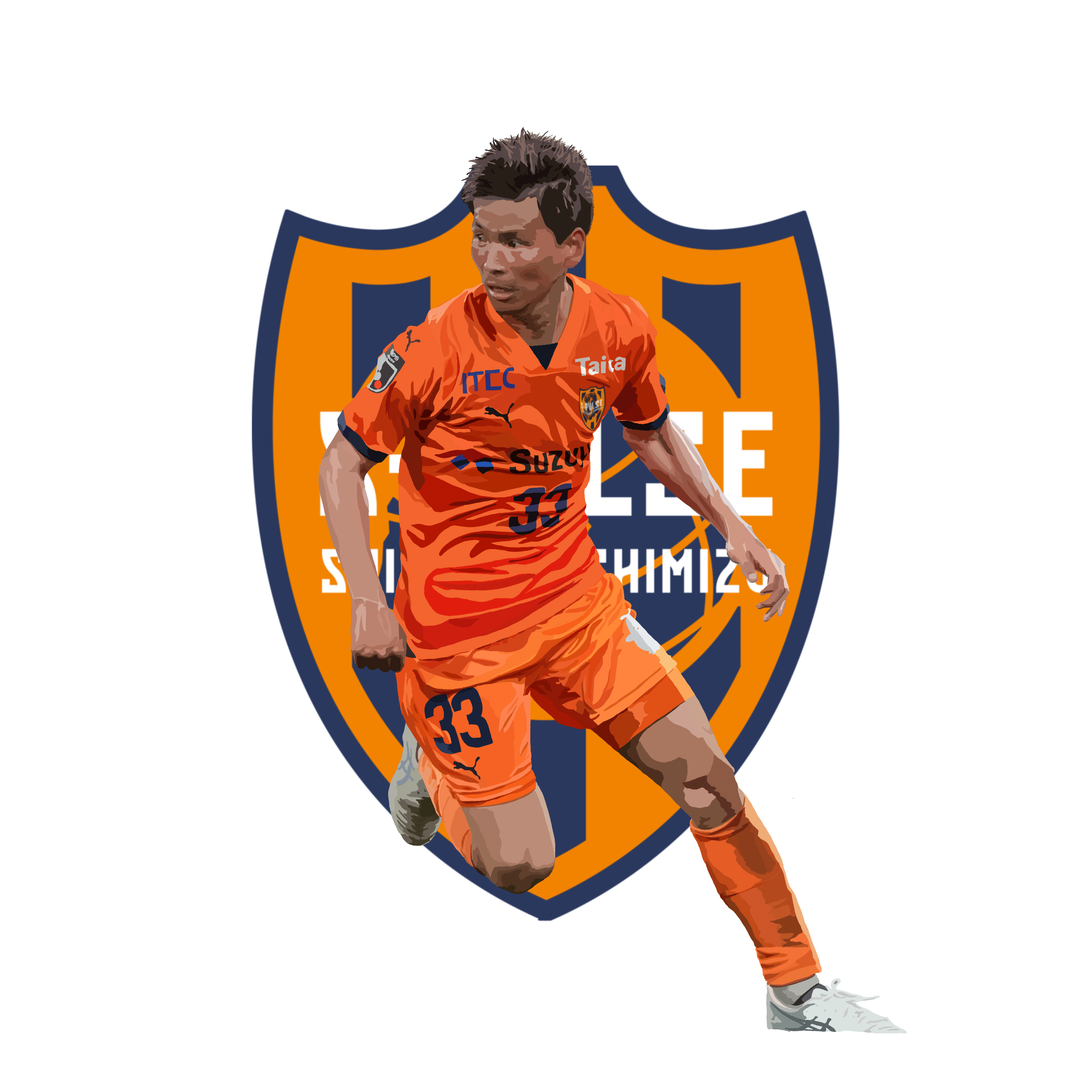 清水エスパルス】乾貴士イラスト｜442 /よんよんに。