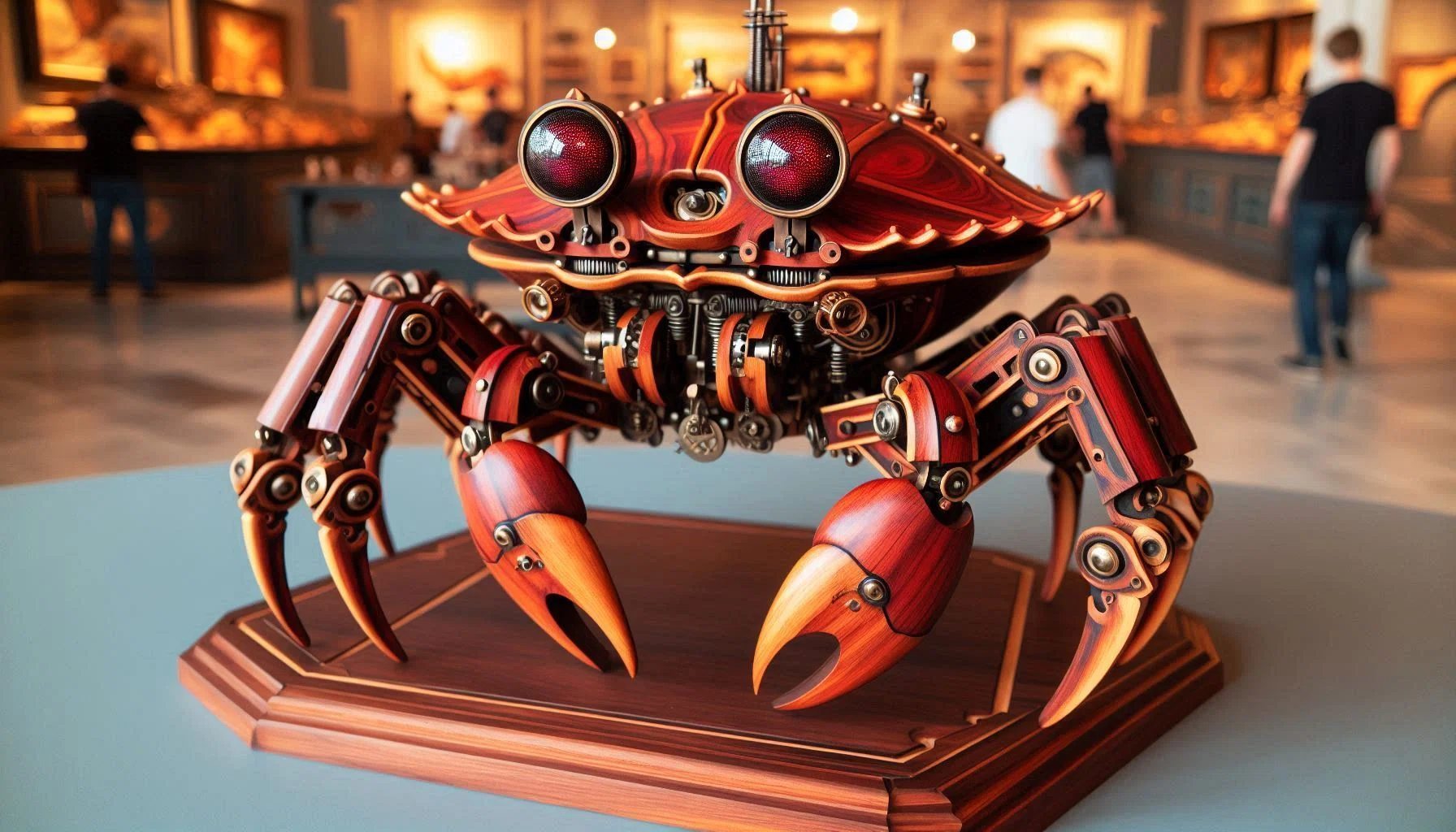 蟹 de ロボット、木製 @Copilot & ImageFX＋プロンプト｜茜町春彦