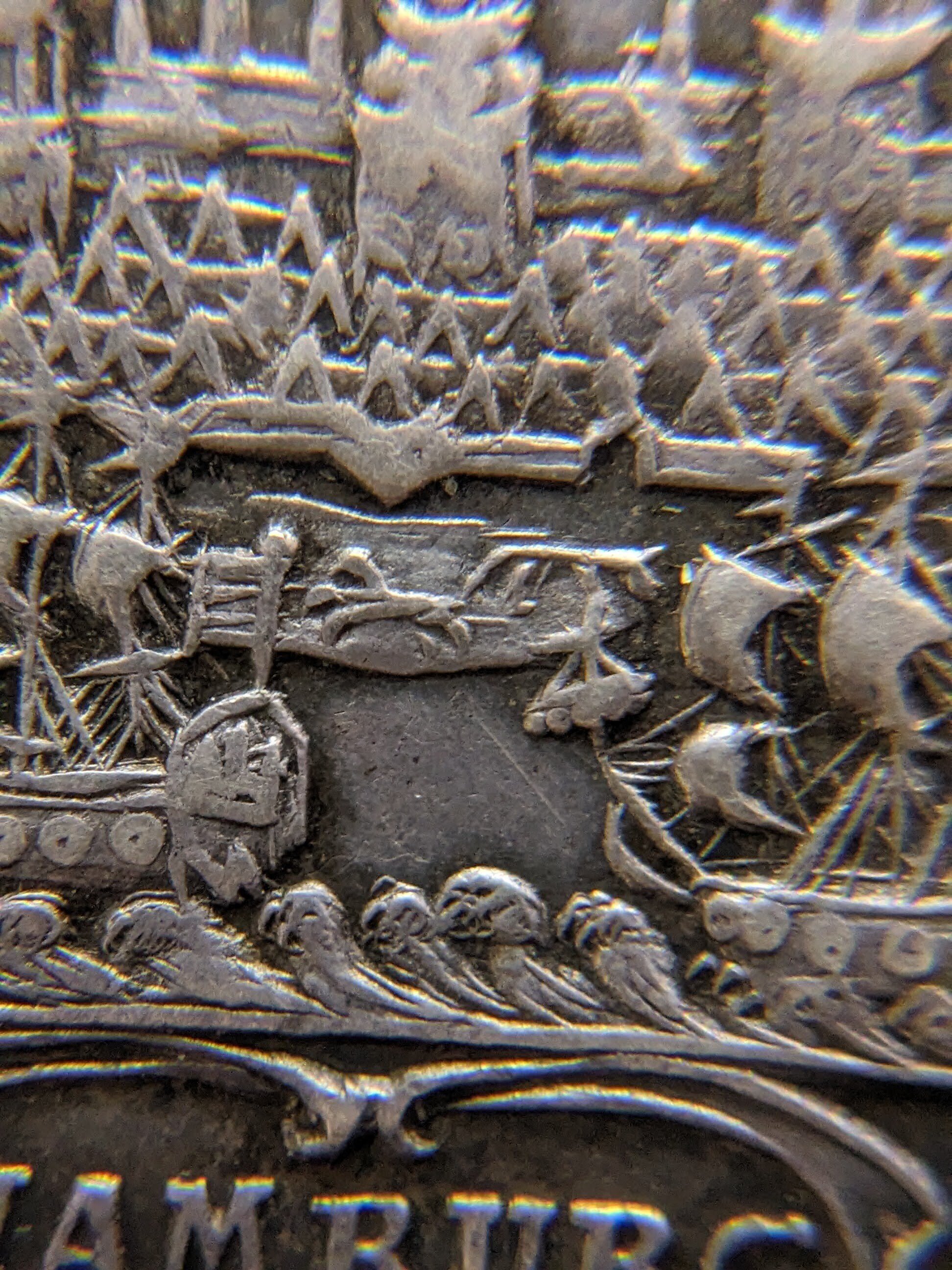 1717IR Hamburg Reichstaler 200th Anniversary of the Reformation