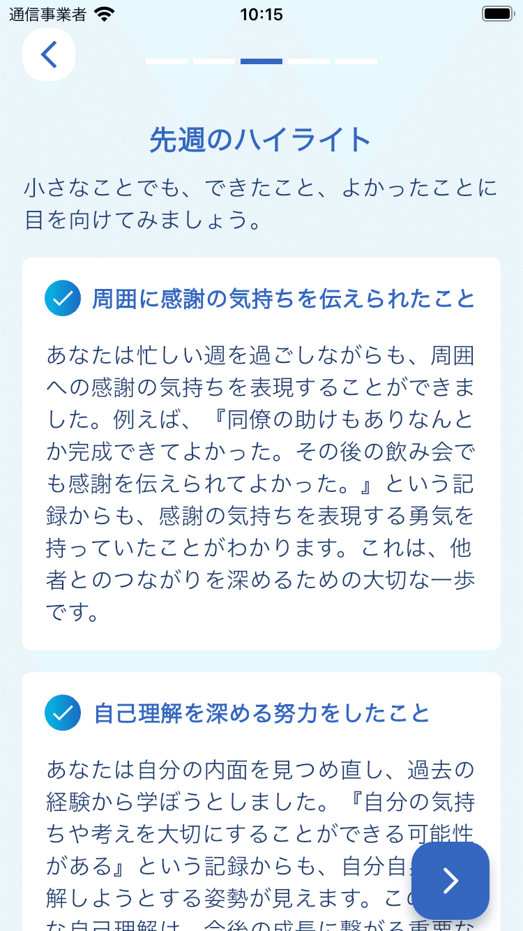 先週のハイライト