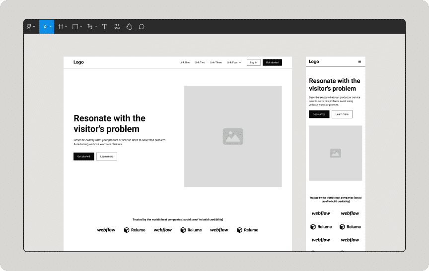 Relume Figma Kit Desktop & Mobile Screens Sample
