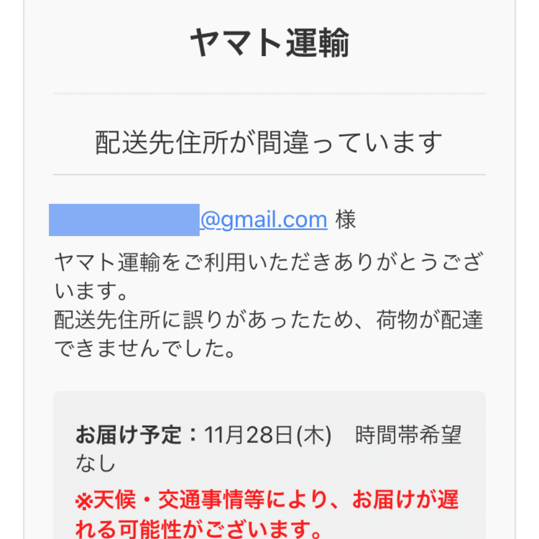 2024/12/01 彷徨う荷物【※注意喚起含む】｜モミ