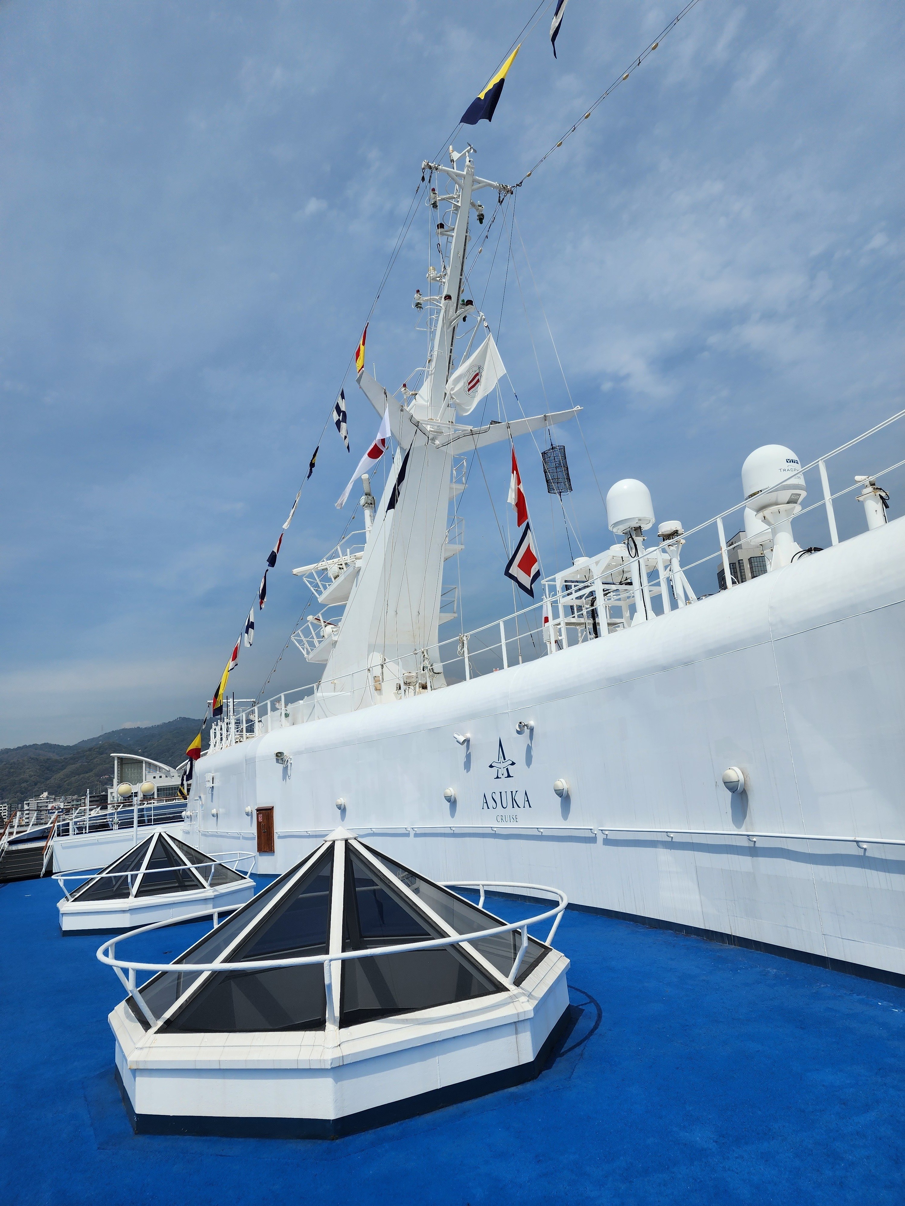 2024年飛鳥Ⅱ世界一周クルーズ。 船内散策をした時の各階の通路や