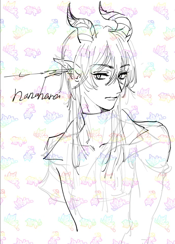 うろ覚えのマレウス様描いた。｜七原
