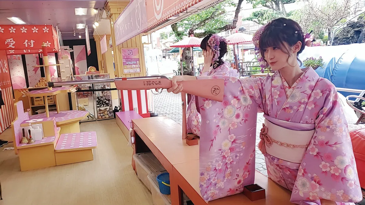 着物で浅草花やしきを楽しむ