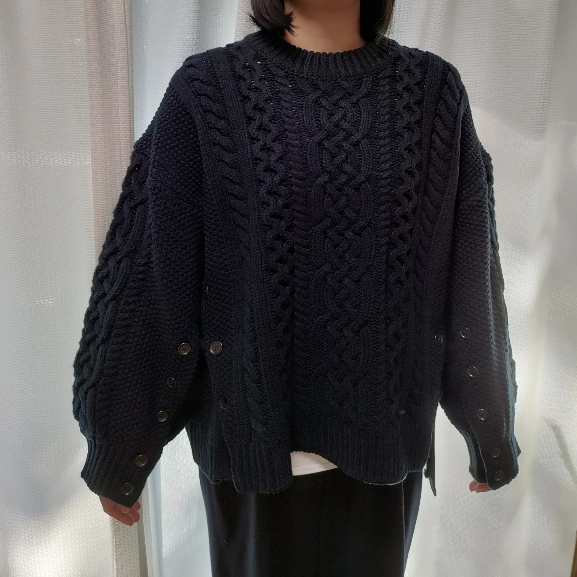 購入品紹介：男のためのGUレディース「ケーブルセーター by rokh 