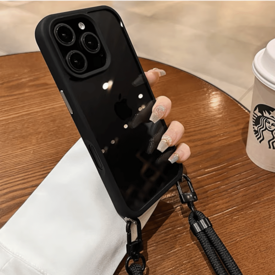 高品質・ショルダーストラップ付きのクリアiPhoneケース。｜harecase