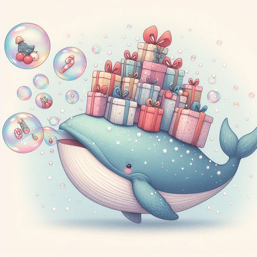 ピースフルクジラさんのイラスト原画◎