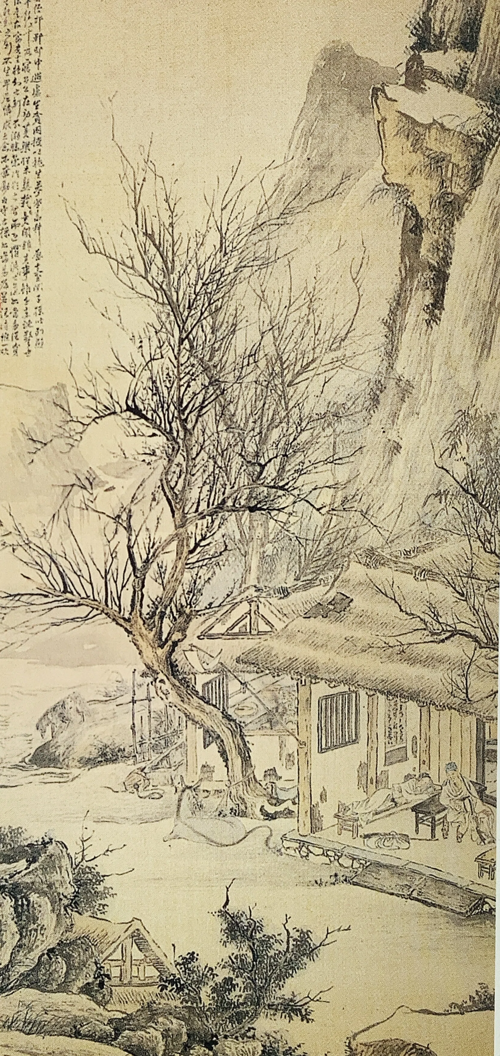 模写】【伝来】s8066〈渡辺崋山〉大幅 風俗画 春 唐人物図 渡辺小華極