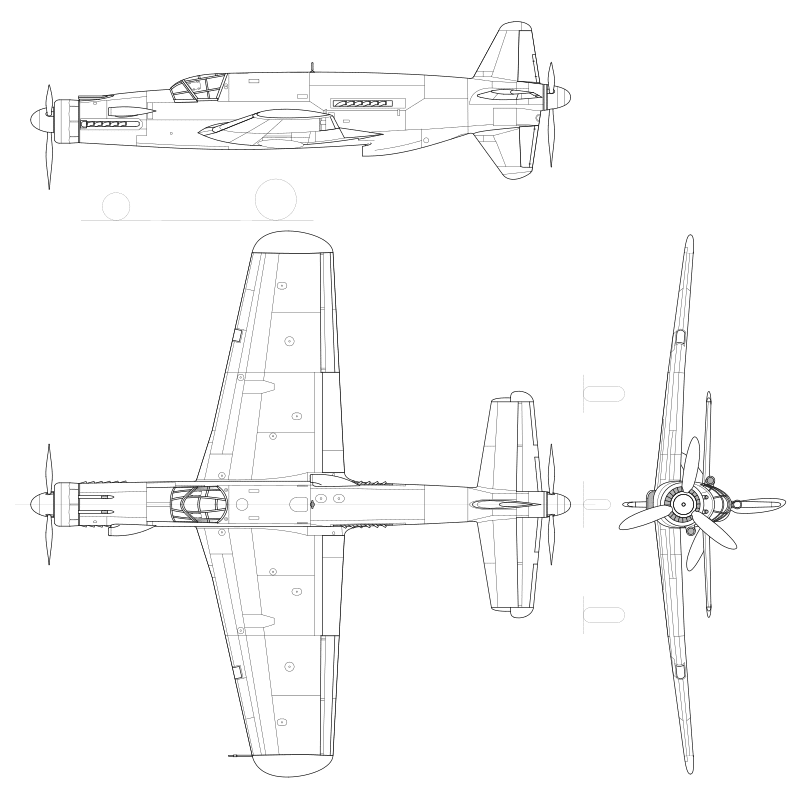 ドルニエDo335双発戦闘機 異色だが高性能！双発レシプロの究極のスタイル？ドルニエDo335