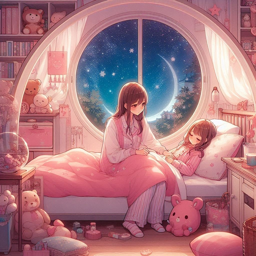 見上げた夜空には、三日月と金星が寄り添うように輝いていて。AI