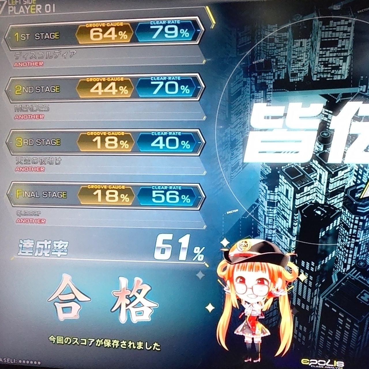 sdvx】俺が暴龍天各コース初合格したときのリザルトを晒す
