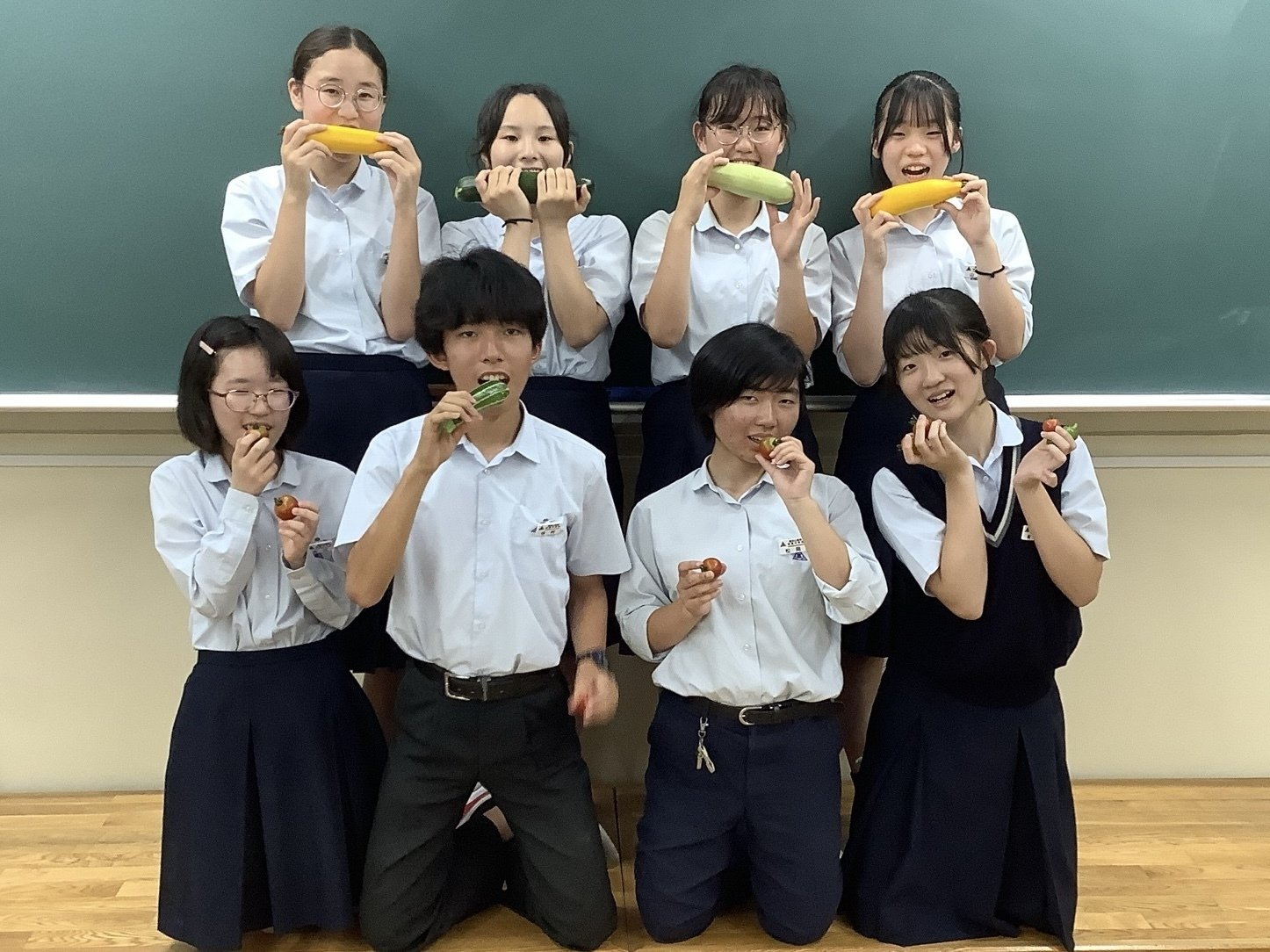 規格外野菜もおいしいよ」中学生が出前授業やイベントで伝える