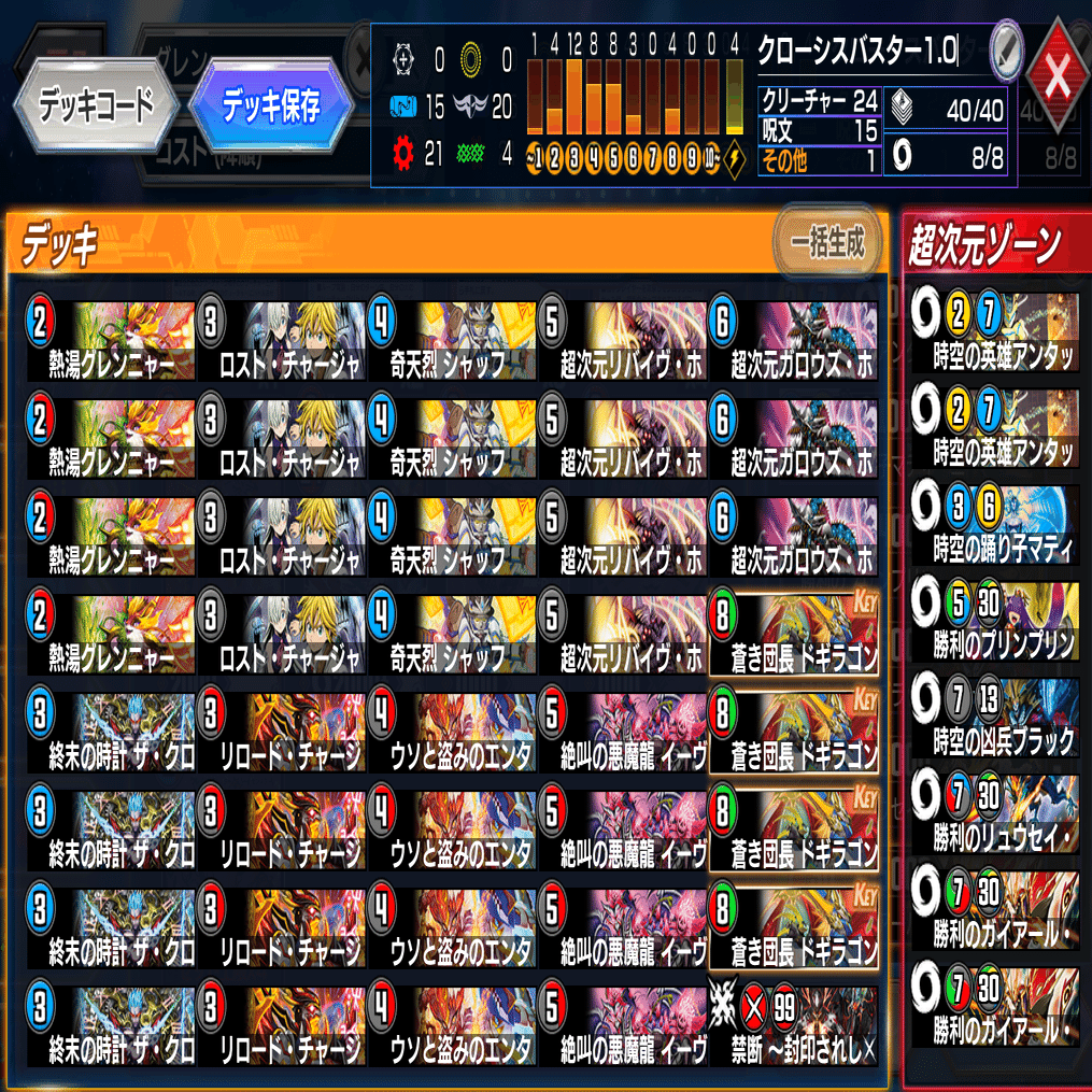 レート1667到達レジェタッチ達成！ADクローシスバスター解説｜ゼン