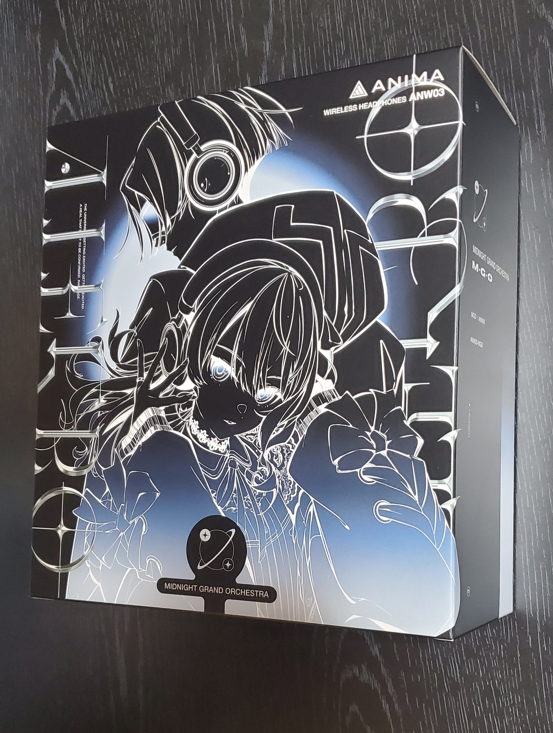 ANW03 Midnight ミドグラ 星街すいせい ヘッドホン アニマ ANIMA×ミドグラワイヤレスヘッドフォン。星街すいせいが