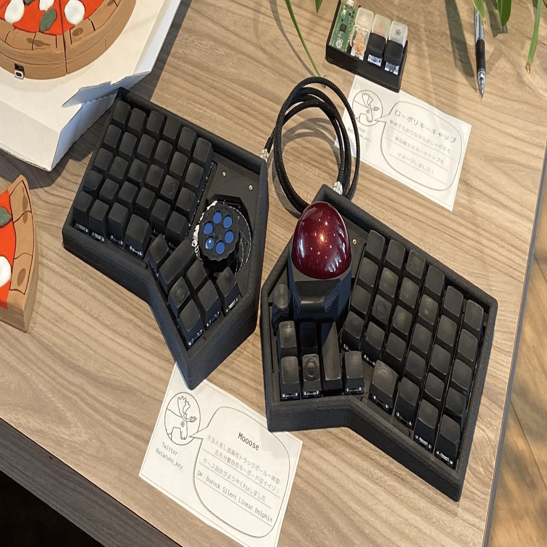 自作キーボード Moose 55mmトラックボール一つ付き 自作キーボード Moose 55mmトラックボール一つ付き 自作キーボード